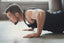man doing pushups side view