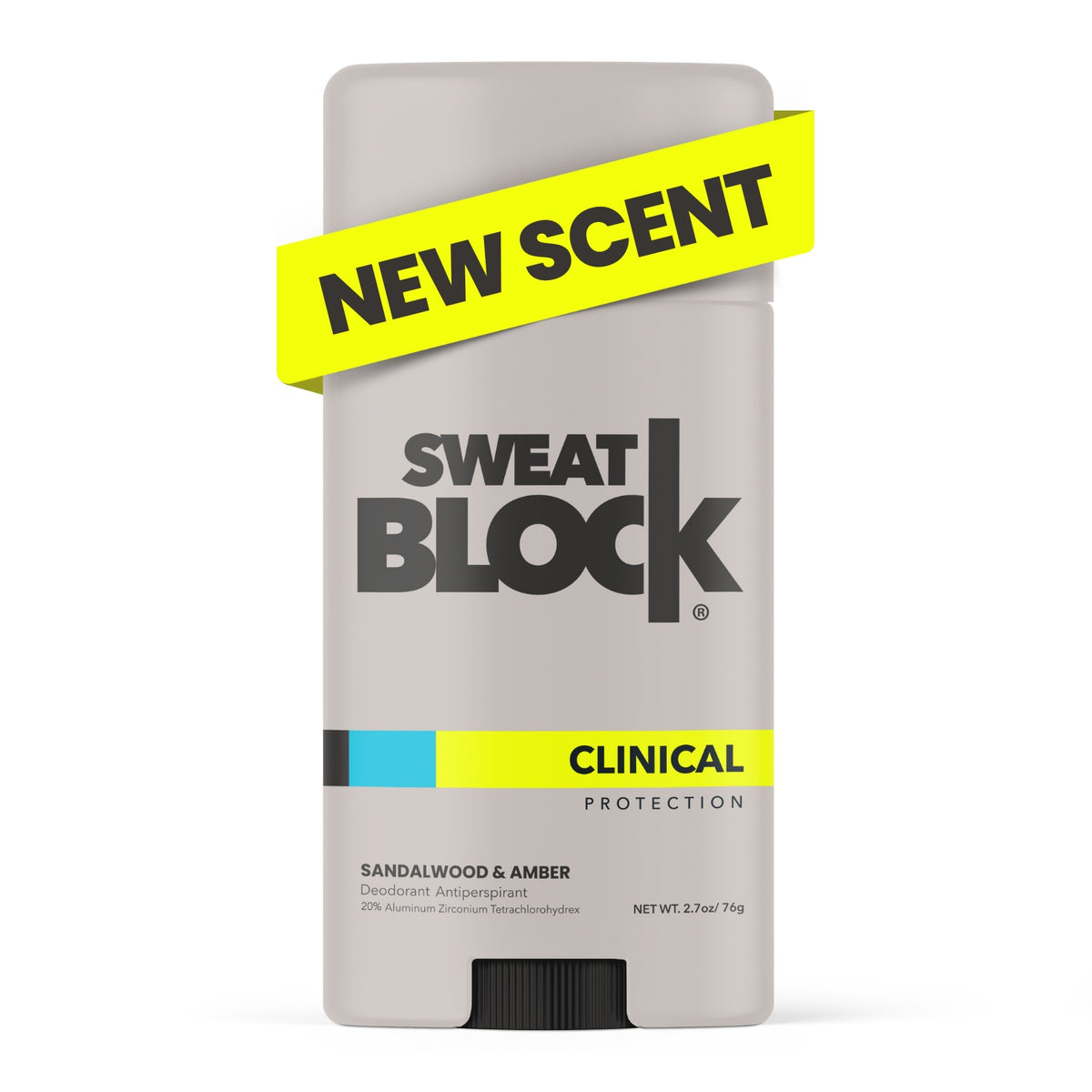 SweatBlock Clinical Strength Deodorant - Sandalwood & Amber Scent