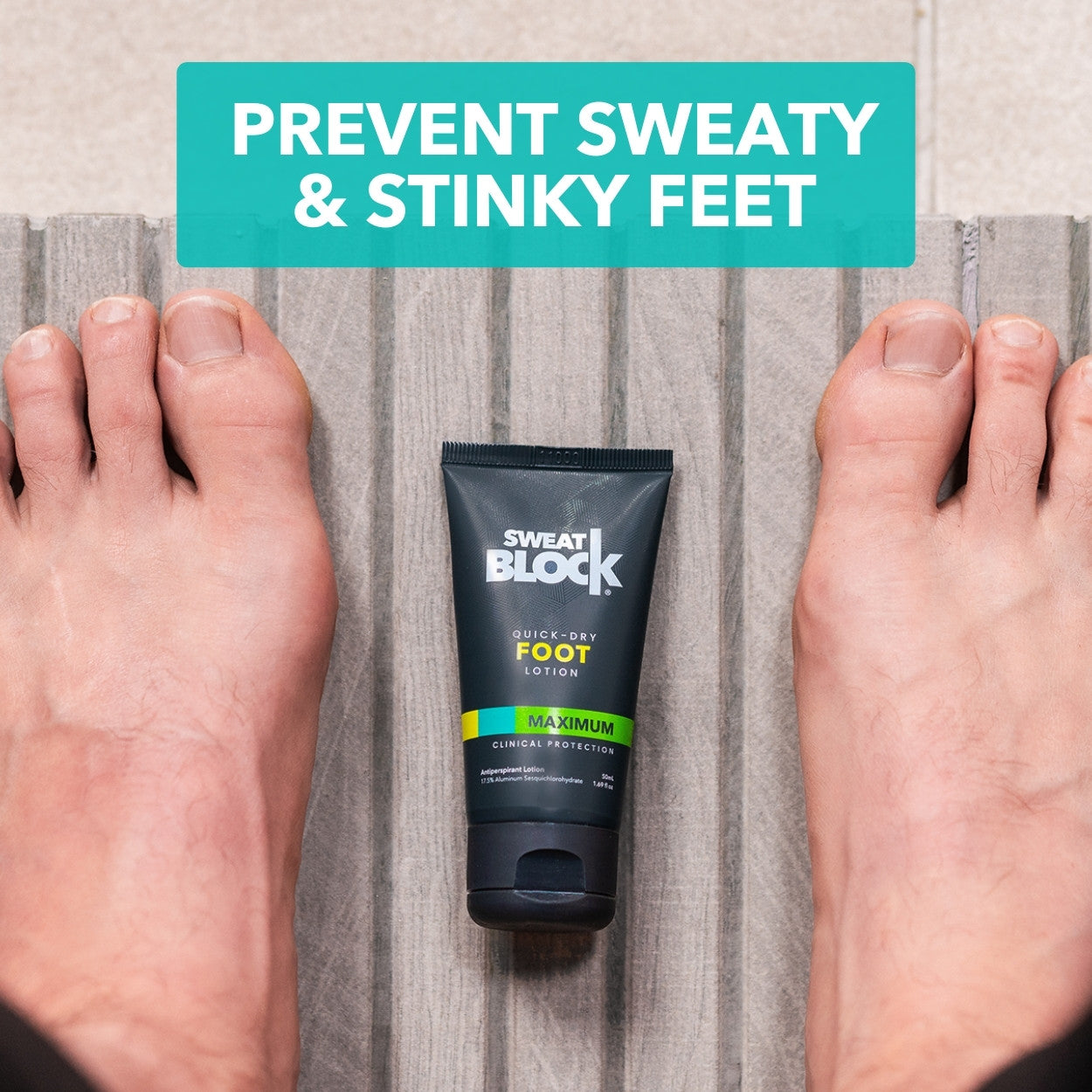 Quick-Dry Antiperspirant For Feet SweatBlock