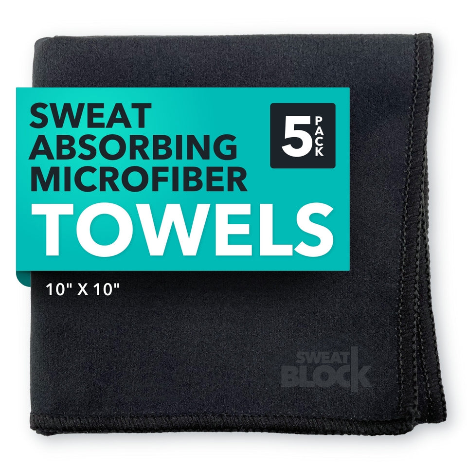 Microfiber Sweat Towel for Face, Hands, Neck & Body - 5 Pack – SweatBlock