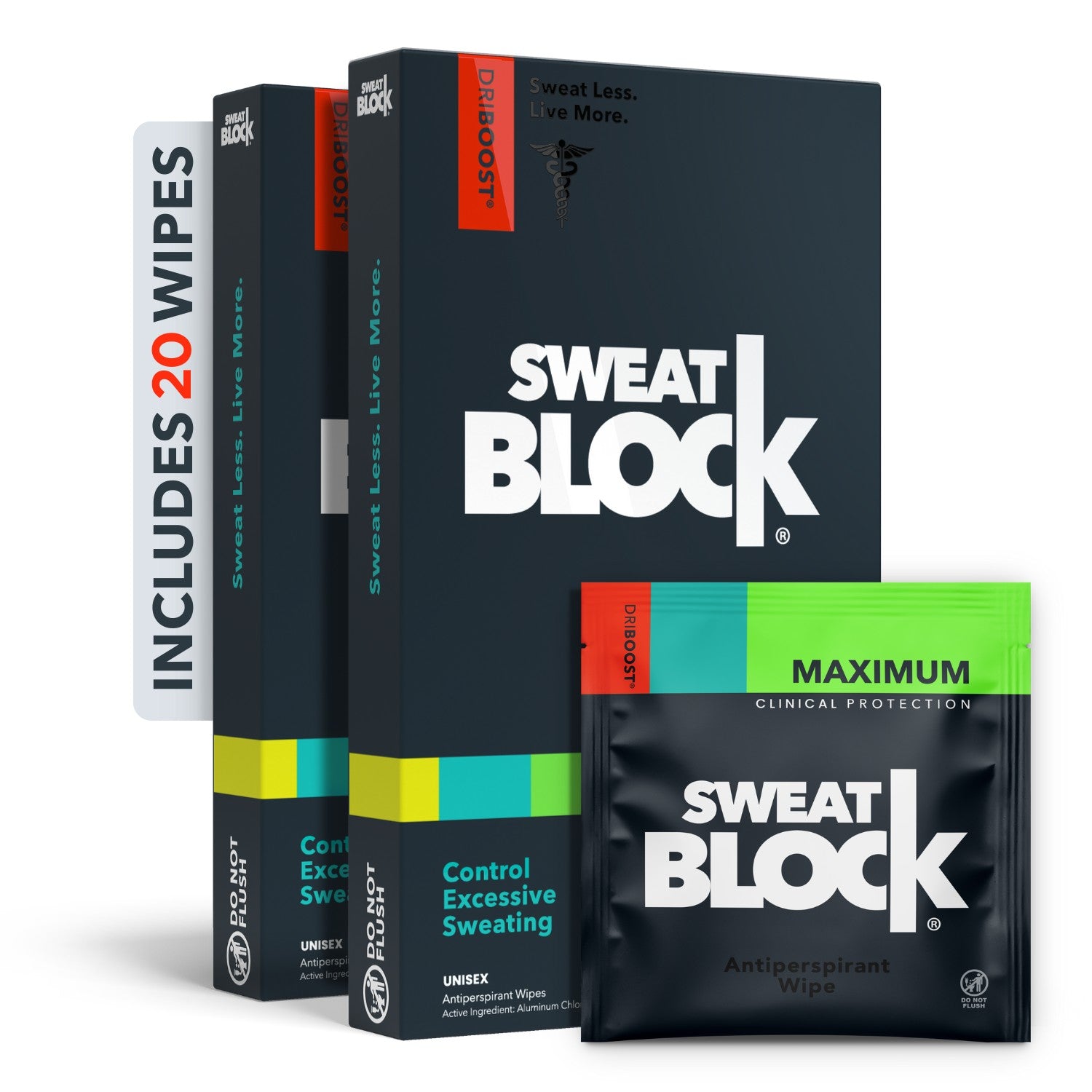 SweatBlock Antiperspirant Wipes - Thumbnail 3