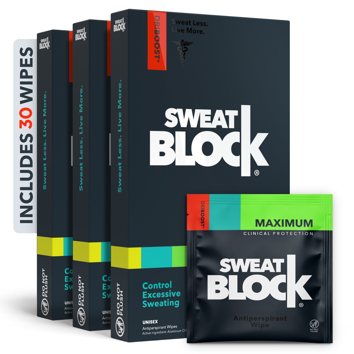 SweatBlock Antiperspirant Wipes - Thumbnail 5